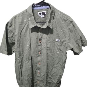 Salty Crew Short Sleeve Button-Up Shirt - Olive